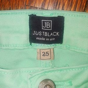 Just Black Mint Green Skinny Leg Jeans